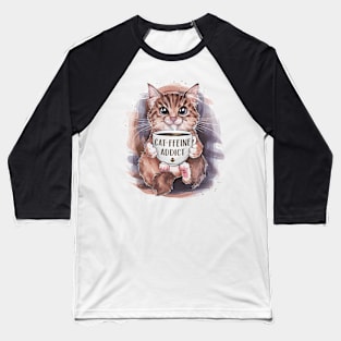 Catfeine Addicted Baseball T-Shirt